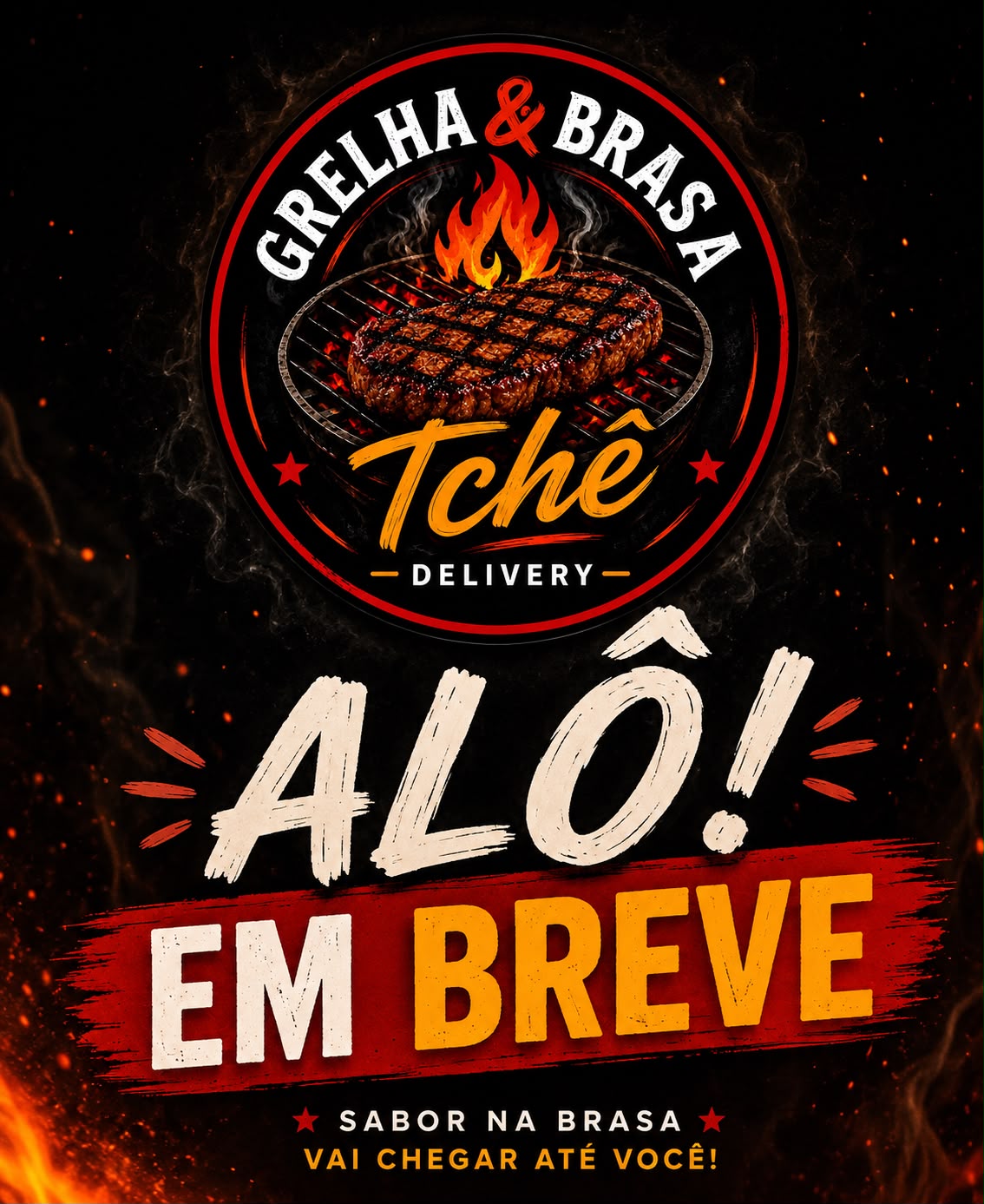 Post estático “Alô! Em breve” para Grelha & Brasa Tchê